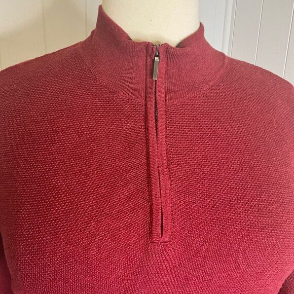 VTG 90s Liz Claiborne Performance Womens XL Red Pullover 1/4 Zip Thermal Jacket - Picture 2 of 14